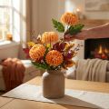 Künstliche Chrysantheme Orange Stoff Ø7 cm 18 cm 4 Stück | Floristik24.ch