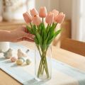 Künstliche Tulpen Real-Touch 38cm Bund 7 Stück Pfirsichrosa | Floristik24.ch