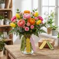 Dekohänger Geschenkanhänger Holz bunt 12,5cm 12er-Set mit Motiv und Spruch | Floristik24.ch