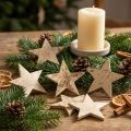 Kokossterne Natur 5 cm 50 Stück für Weihnachtsdekoration | Floristik24.ch