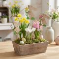 Blumenstecker aus Holz mit Hasenmotiv, 9 cm, 12 Stück, für Frühlings- und Blumendekoration | Floristik24.ch