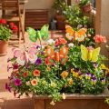 Blumenstecker aus Holz, Schmetterling, bunt sortiert, 7,5 cm, 16 Stück | Floristik24.ch