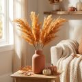 Künstliches Pampasgras Orange 35cm mit Drahtstiel, 4 Stück | Floristik24.ch