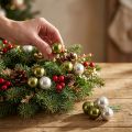 Mini-Weihnachtskugeln aus Glas in Olivgrün und Silber Ø40mm, 32 Stück | Floristik24.ch