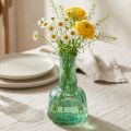 Mini Glas-Vase Grün Ø8,5 cm H15 cm Blumenvase für Trocken- und Frischblumen | Floristik24.ch