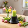Kerzenständer Schwarz Keramik Ø12,5 cm H7 cm | Floristik24.ch