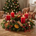 Sterne aus Jute Rot und Bordeaux 15 cm für Advents- und Weihnachtsdekoration 8 Stück | Floristik24.ch