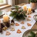 Streudeko Tannenbaum Holz 4 cm Orange-Gelb-Grün 72 Stück | Floristik24.ch