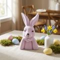 Hasenbüste aus Beflockung Lila Hell 16,5×13×27cm Dekoration für Ostern | Floristik24.ch