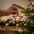 Glitzernde schwarze Kunststoff-Sterne 4,5 cm für Weihnachten und Dekoration, 120 Stück | Floristik24.ch
