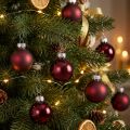 Glaskugeln Weihnachten in Bordeaux Mix Ø3cm 22 St | Floristik24.ch