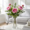 Langstielige künstliche Pfingstrosen Pink 70 cm 3er-Set | Floristik24.ch