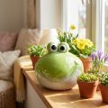 Keramik-Frosch Figur grün 18