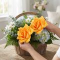 Künstliche Foam Rose Gelb Ø15 cm, 4 Stück | Floristik24.ch
