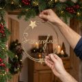 Dekoring aus Metall „Sternenglanz“ H37cm Ø30,5cm in Gold und Grau | Floristik24.ch