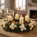 Mini Weihnachtskugeln Glas Creme Mix Matt Glänzend Ø40 mm 32 Stück | Floristik24.ch