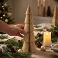 Papier Weihnachtsbaum Creme Gold 30 cm | Floristik24.ch