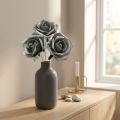 Schaumrosen Grau Ø15 cm 4 Stück mit Draht | Floristik24.ch