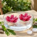 Künstliche Seerosen Fuchsia 15 cm 2er-Set Tischdekoration | Floristik24.ch