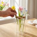Glas Reagenzglas-Vase mit Korkdeckel Ø4cm H18cm - Set à 6 Stück | Floristik24.ch