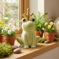 Dekofigur Froschkönig Kunststoff Hellgrün 40,5 cm | Floristik24.ch