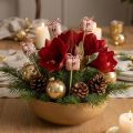 Blumenstecker aus Holz mit Jute-Geschenkpäckchen 2,5cm 15 Stück | Floristik24.ch