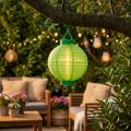 Lampion LED Solarleuchte 20 cm Grün, Nylon | Floristik24.ch