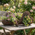Rebe Pflanzherz Deko-Herz aus Holz und Draht, DIY Geschenkidee, Garten Tischdeko, Wanddeko Herzform, Set 3 Stück 30x20x6cm | Floristik24.ch