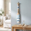 Deko-Paddel aus Holz bemalt mit Seil-Details 78 cm Naturfarben / Blau | Floristik24.ch