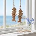 Holzfische Dekohänger aus Naturholz 16x2x5 cm mit Jutekordel 2 Stück | Floristik24.ch