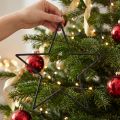 Schwarze Hängesterne mit Glitter Ø24cm, 6er Set, Weihnachts- und Festdeko | Floristik24.ch