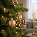 Weihnachtskugeln-Set aus Kunststoff, matt und glänzend, Gold und Rosé, Ø 5 cm, 24 Stück | Floristik24.ch
