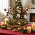 Dekozweige Weihnachten künstlich Mix 29cm Braun Weiss Beige 3er-Bund | Floristik24.ch