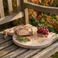 Deko-Schneidebrett aus Mangoholz Ø26cm mit Blumenmotiv | Floristik24.ch
