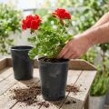 Pflanztopf Kunststoff Anthrazit Ø13 cm H16,5 cm 4er-Set für Innenbereich | Floristik24.ch