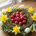 Wachteleier Rot 3 cm aus Naturmaterial – Osterdeko, 50 Stück | Floristik24.ch