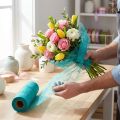 Faserseiden-Vlies Türkis 8cm x 25m für Geschenk- und Tischdekoration | Floristik24.ch