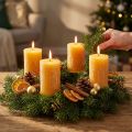 Adventskerzen Gelb 70x110mm - Durchgefärbte Stumpenkerzen im 4er-Set | Floristik24.ch