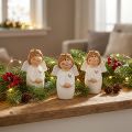 Keramikengel Weiss 7 cm mit Goldakzenten – Dekoration und Geschenk | Floristik24.ch