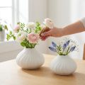 Keramikvase Zwiebelform Weiss Ø13cm H13,5cm 2er-Set | Floristik24.ch