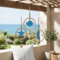Windspiel aus Holz mit maritimen Motiven 35 cm Natur Blau 3 Stück | Floristik24.ch