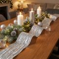 Seidenband aus Polyester Silber 75mm x 15m – Tischband und Geschenkband | Floristik24.ch