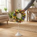Kranzhalter aus Gusseisen Weiss 76cm Shabby Chic für Dekokränze | Floristik24.ch
