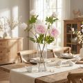 Deko-Pfingstrosen Rosa, 3 Blüten, Langstielig, 80 cm, 2 Stück | Floristik24.ch