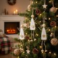 Weihnachtsanhänger Engel aus Holz 22cm Naturfarben 3er-Set | Floristik24.ch