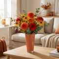 Blumenvase Kunststoff konisch Ø13,5cm H20cm Rotorange Siena | Floristik24.ch