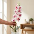 Orchidee Phalaenopsis künstlich 96cm Weiss Fuchsia mit 9 Blüten | Floristik24.ch