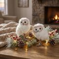 Winterdeko Deko Eulen Figuren zum Stellen Weiß 15cm 2St | Floristik24.ch