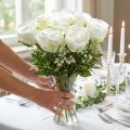 Künstliche Rosen Cremeweiss 36cm 8er Bund | Floristik24.ch