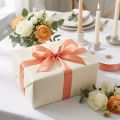 Polyester Geschenk- und Dekorationsband 8mm x 50m Apricot | Floristik24.ch